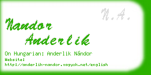 nandor anderlik business card