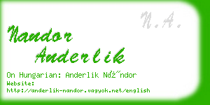 nandor anderlik business card
